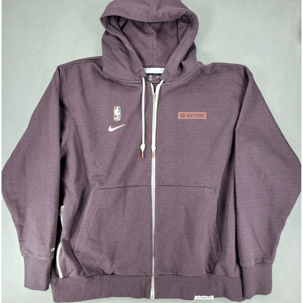 Nike Toronto Raptors Full Zip Hoodie Mens XXL Standard‎ Issue DN7718 203 Dri Fit